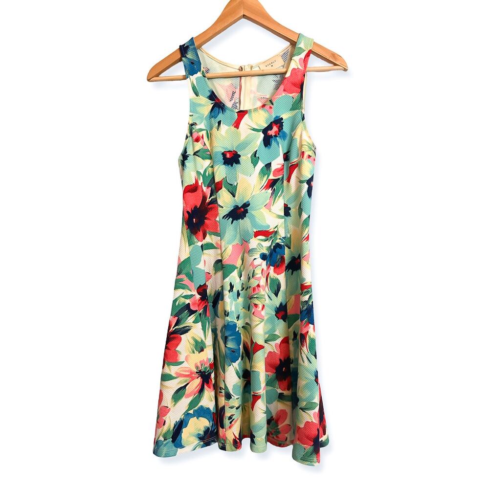 3 FOR $35! 📦 ANTHROPOLOGIE Everly Fit & Flare Floral Dress Sz. S - Picture 2 of 5